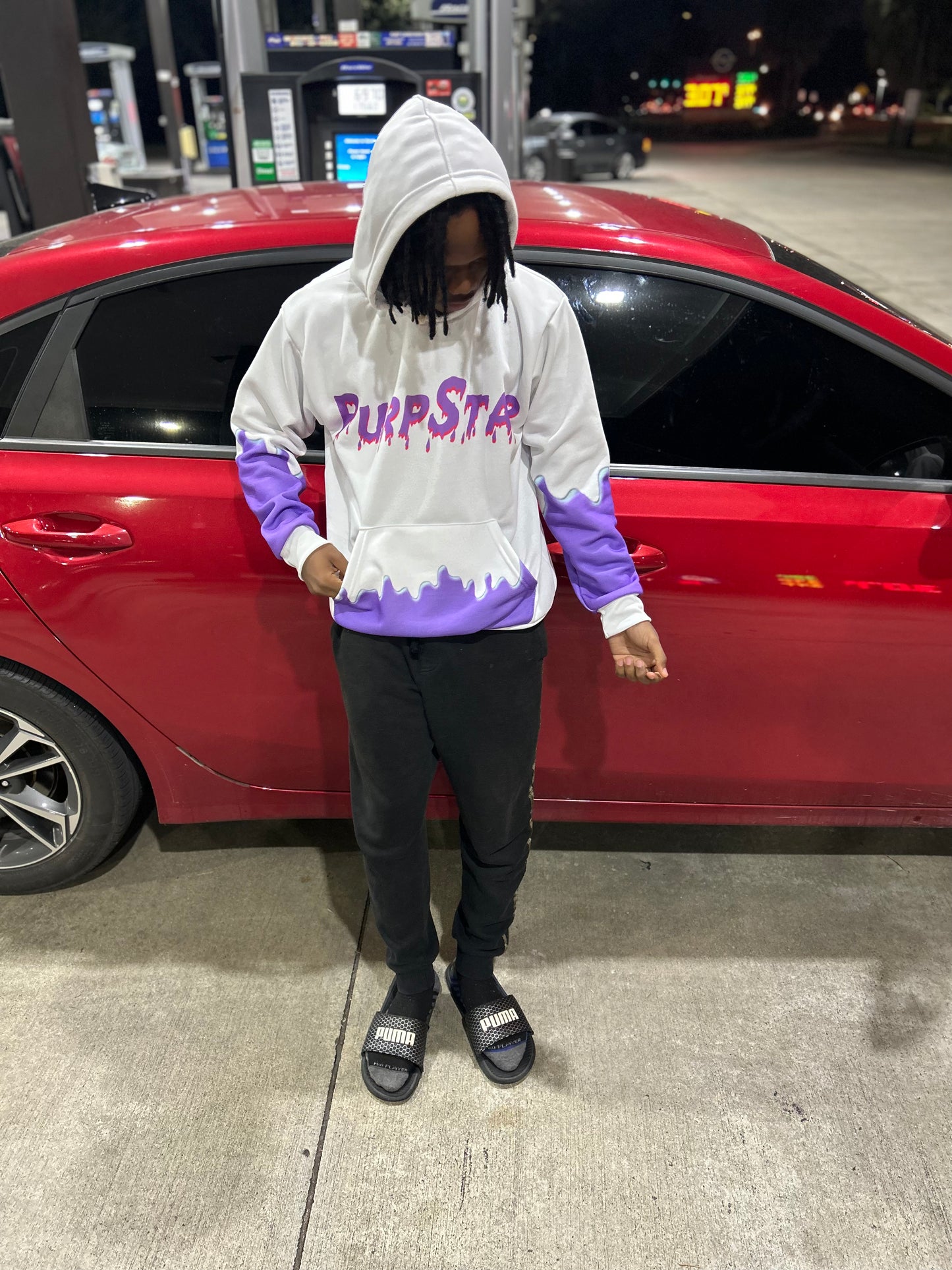 Midnight Purp Hoodie (White)