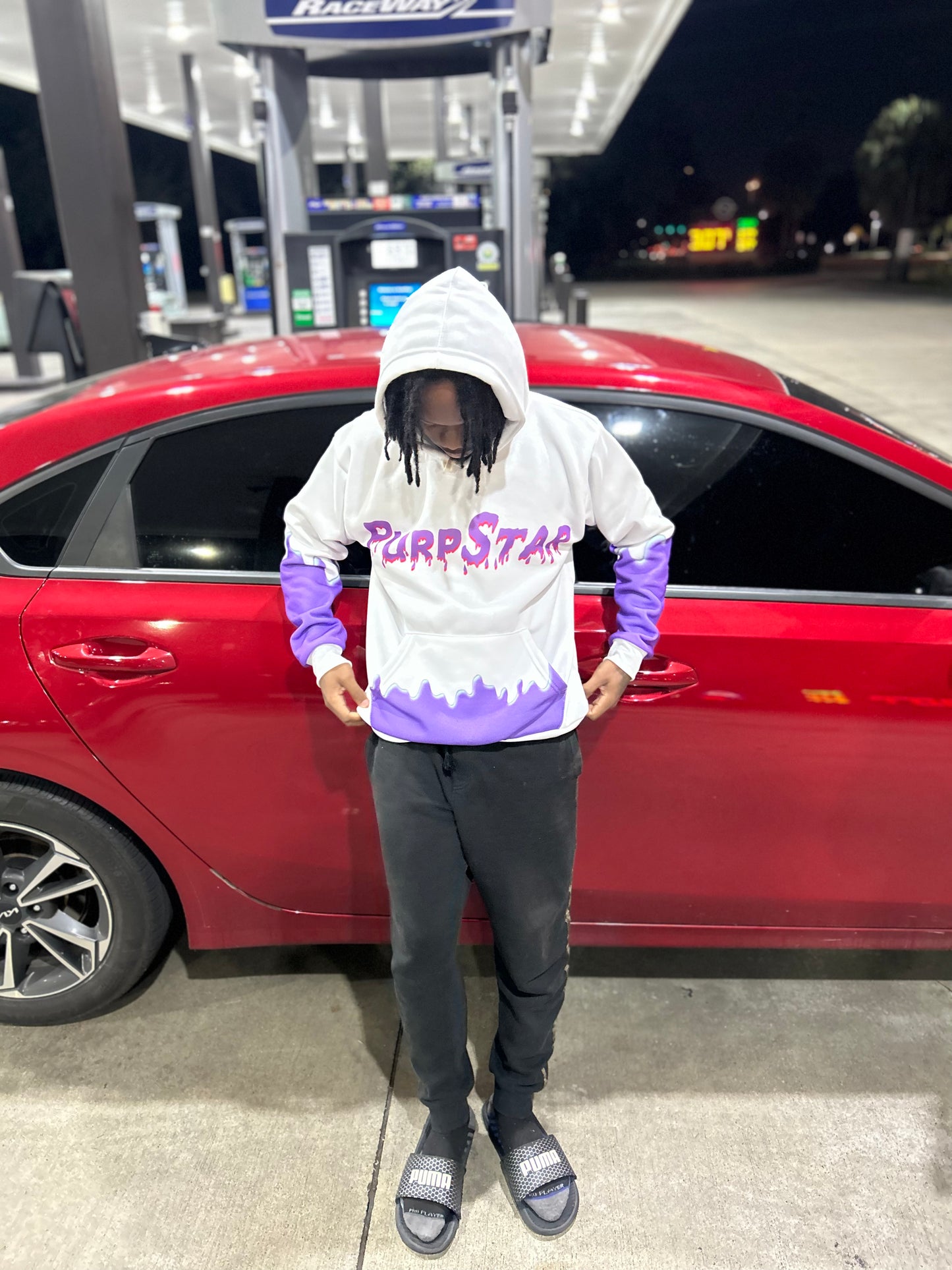 Midnight Purp Hoodie (White)