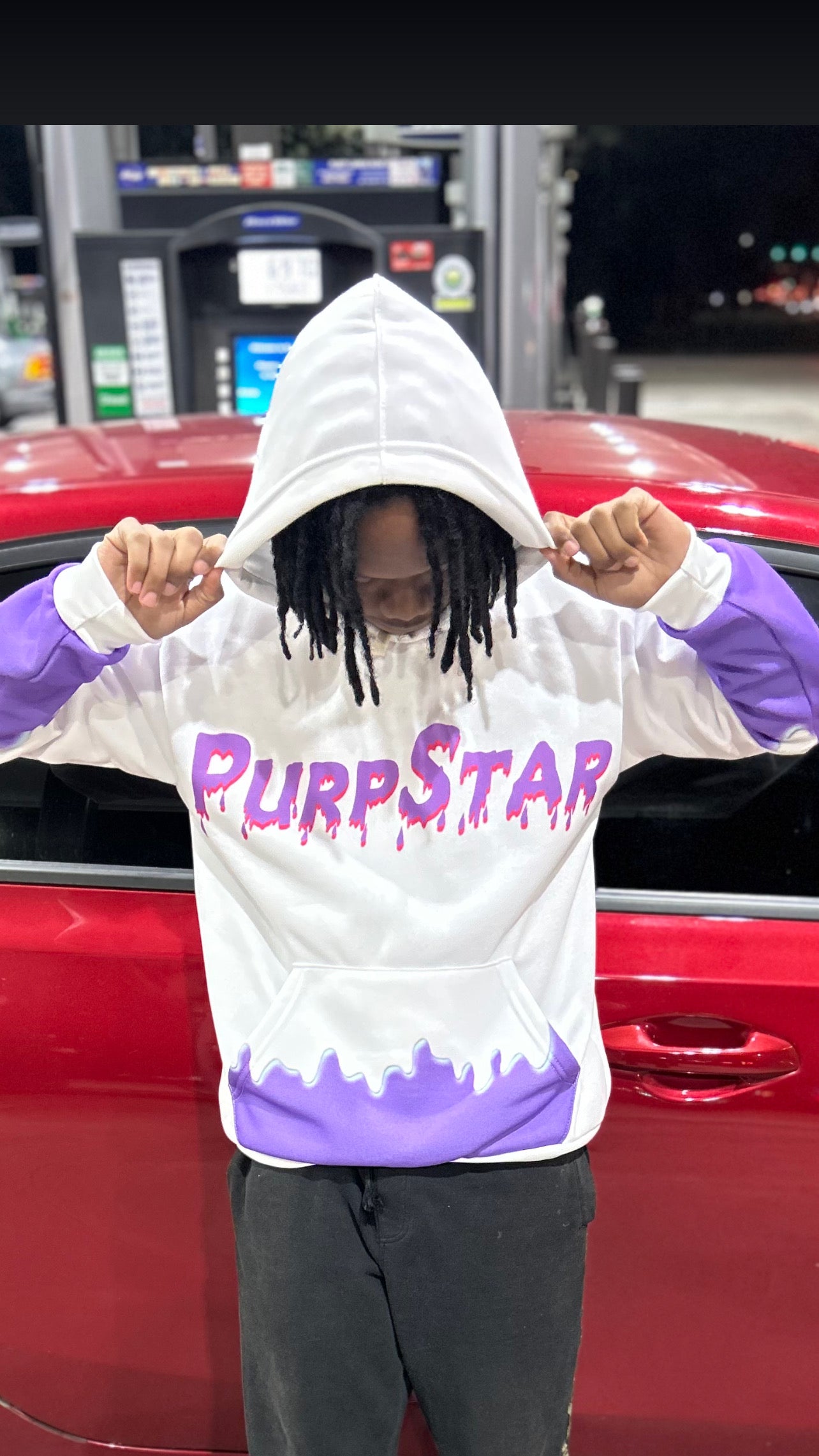 Midnight Purp Hoodie (White)